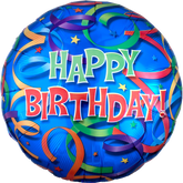 Jumbo Foil Super Shape Balloon - Streamer Design